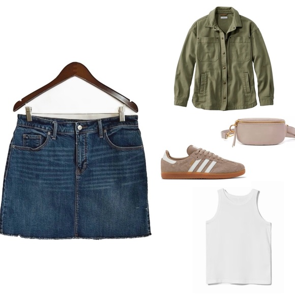 Old Navy Raw Hem Denim Mini Skirt - Picture 3 of 15